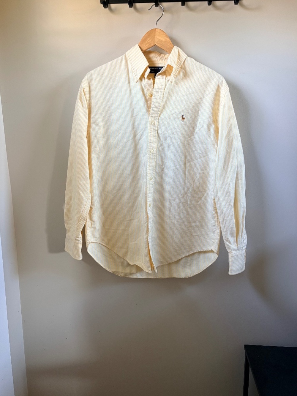 Ralph Lauren Yellow White Stripe Button Down